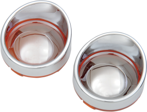 Visor-style Bezel And Lens For Deuce-style Turn Signals Chrome