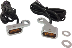 Led Handlebar Marker Lights Chrome, 2, nordicamoto.ro
