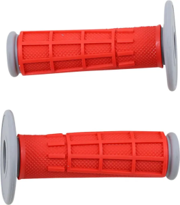 MOOSE RACING Comp Diamond Half Waffle Grips Red 