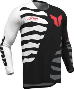 Tricouri, Tricou Launchmode Shredder alb-negru, nordicamoto.ro