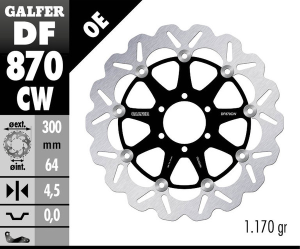 Wave® Brake Rotor Black, Silver