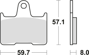 Placute frana spate TRW Organice VT 750 '10-'15 /CB 1300 '98-'02 /CB 1300 X4 '97-'99/KAWASAKI ZX7RR '96-'99