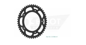 Pinion standard spate 525 negru, 1, nordicamoto.ro