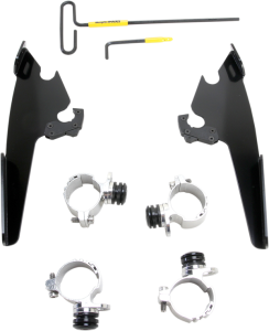 Fats/slim Windshield  Trigger-lock Complete Mount Kit Black