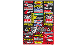 Decal Logo Kit Black, Red, 1, nordicamoto.ro