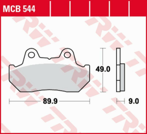 Placute frana fata/spate TRW Organice HONDA CBX 125F '84 -'88/ CN 250 HELIX '86 -'99/ NSR 250 / 400R '85 -'86/ CB 450 '83 -'86/ VF 500 '84 -'87/ CX 650 '83