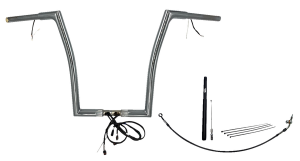 Plug & Play Ez Install 1-1/4(r) Flat Top Handlebar Kit Silver