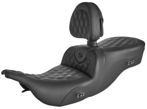 Heated Roadsofa Lattice Stitched Seat Black, 1, nordicamoto.ro