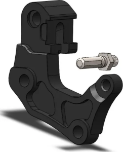 Adapter Bracket Brake Caliper Black, nordicamoto.ro