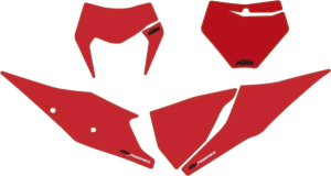 Kit stickere number plate KTM 20-23 Red