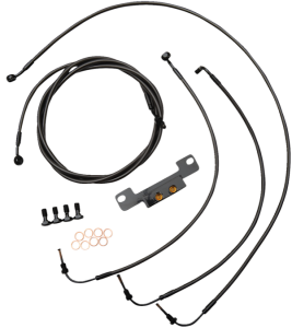 Standard Midnight Braided Handlebar Cable/brake Line Kit Black, 1, nordicamoto.ro