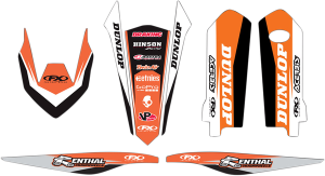 Trim Kit Graphics Black, Orange, White