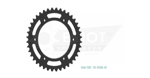 Pinion standard spate 520, negru 