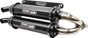 Stage 5 Slip-on Dual Muffler Black, Brushed, Cerakote®