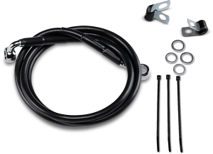 Extended Length Black Vinyl Brake Line Kit Black