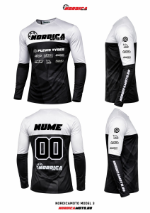 Tricou Nordica – Model 3 Negru, 5, nordicamoto.ro