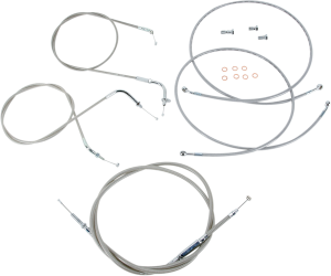 Stainless Handlebar Cable/line Kit Silver