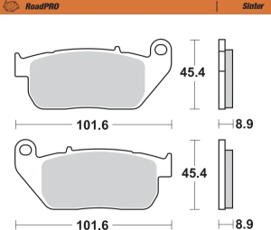 Plăcuțe de frână Roadpro Sinder pentru roata din față, 2, nordicamoto.ro