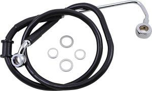 Extended Length Stainless Steel Brake Line Black, Vinyl Coated Oversize [+51 mm (2'')], 1, nordicamoto.ro