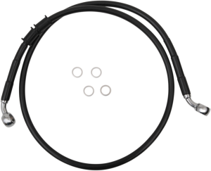 Extended Length Brake Line Black, Vinyl Coated