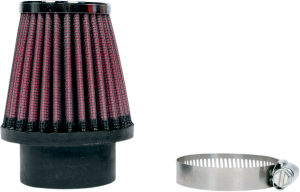 Universal Round Tapered Type Clamp-on Air Filter Black, Red