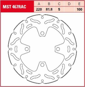 Contoured Fixed Brake Rotor, 2, nordicamoto.ro