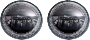 4½(r) Led Passing Lamps Black Chrome, 3, nordicamoto.ro