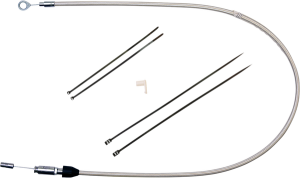 Polished Stainless Quick Connect Upper Clutch Cable Silver, 1, nordicamoto.ro