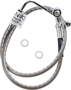 Cycleflex Extended Length Front Brake Line Kit Silver, Polished Oversize [+152 mm (6'')], 1, nordicamoto.ro