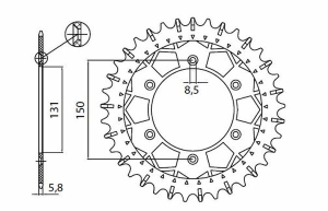 Works Z Steel Rear Sprocket Natural