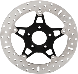 Fsd Series Stainless Steel Front Brake Rotor For Big Twins Black, Polished