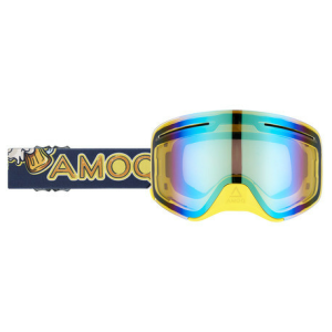 Ochelari Snowmobil AMOQ Vision Vent+ cu lentila magnetica Beer - Gold Mirror