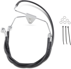 Extended Length Black Vinyl Brake Line Kit Black Oversize [+102 mm (4'')], 1, nordicamoto.ro