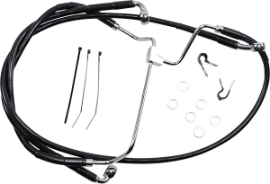 Extended Length Black Vinyl Brake Line Kit Black Oversize [+254 mm (10'')], 1, nordicamoto.ro