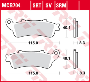 Srt Series Sindered Front Brake Pads