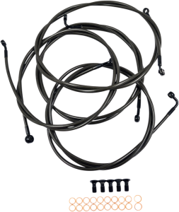 Standard Midnight Braided Handlebar Cable/brake Line Kit Black, 1, nordicamoto.ro