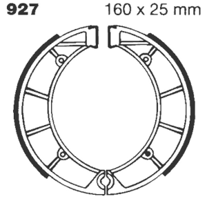 (r)g(r) Grooved Brake Shoe, 1, nordicamoto.ro