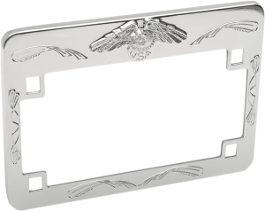 Eagle License Plate Frame Chrome