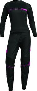 Tricou Dama Thor Sector Minimal Black/Fluo Pink L, 4, nordicamoto.ro
