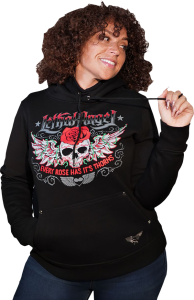 Hoody Wm Pulov Thrn Bk Sm Black S, 1, nordicamoto.ro