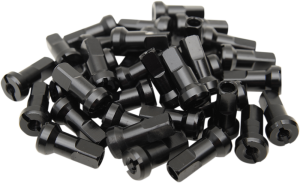 Nipple Set Anodized, Black, Polished