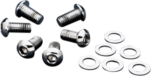 Button-head Fender Rail Bolt Kit Chrome, 1, nordicamoto.ro