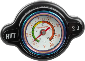 Radiator Cap With Temperature Gauge Black, White 