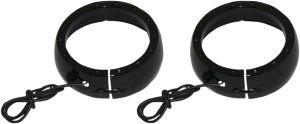 Passing Lamp Lighted Trim Rings Black, 2, nordicamoto.ro