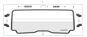PARBRIZ SPATE UTV CFMOTO ZFORCE 950 / 950 HO / 950 HO EX / 1000, 5, nordicamoto.ro