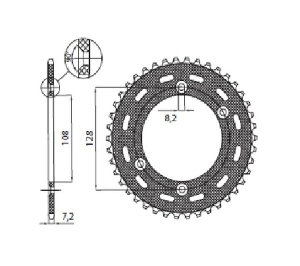 Steel Rear Sprocket Natural
