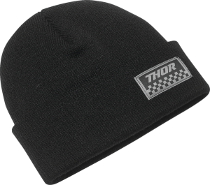 Checker Beanie Black 