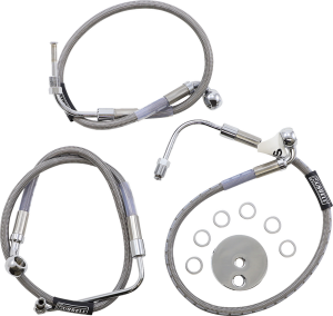 Stock Length Front Brake Line Kit Silver