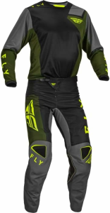Combo Echipament Mx/Enduro Fly Kinetic Jet Negru/Olive/Fluo Galben