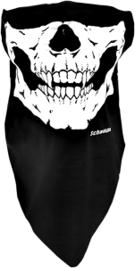 Glow In The Dark Skull Stretch Half-face Mask Black, Green, 1, nordicamoto.ro